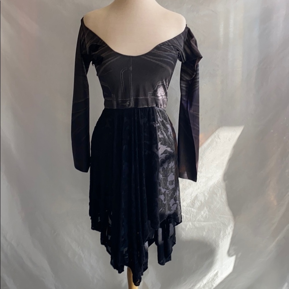 SOLD Small off the shoulder black dress